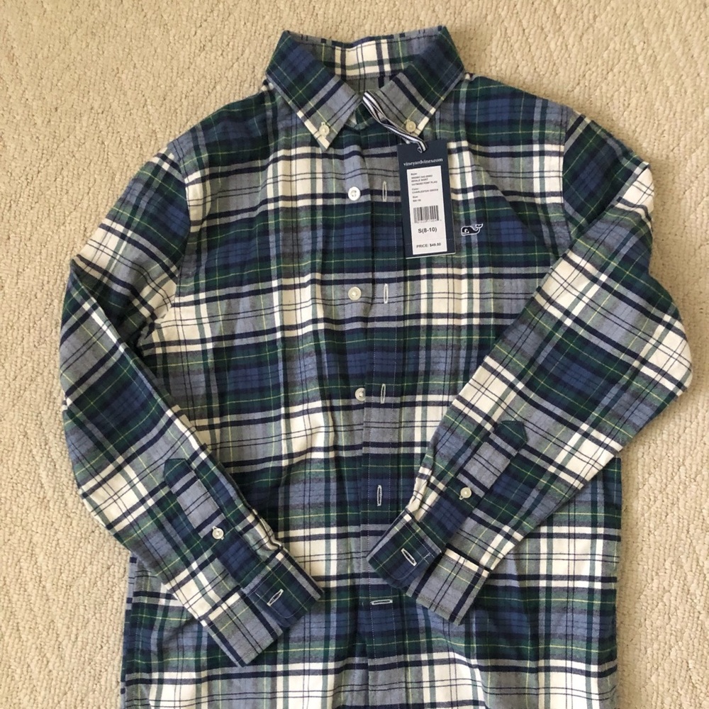 Boys Vineyard Vines Flannel shirt, size S (8-10)